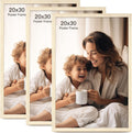 20x30 Frame Set of 3 Natural Wood Grain Poster Frames - Gallery Wall
