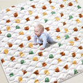 Baby Play Mat 71 in x 59 in - Extra Large Non-Slip Cushioned Mat