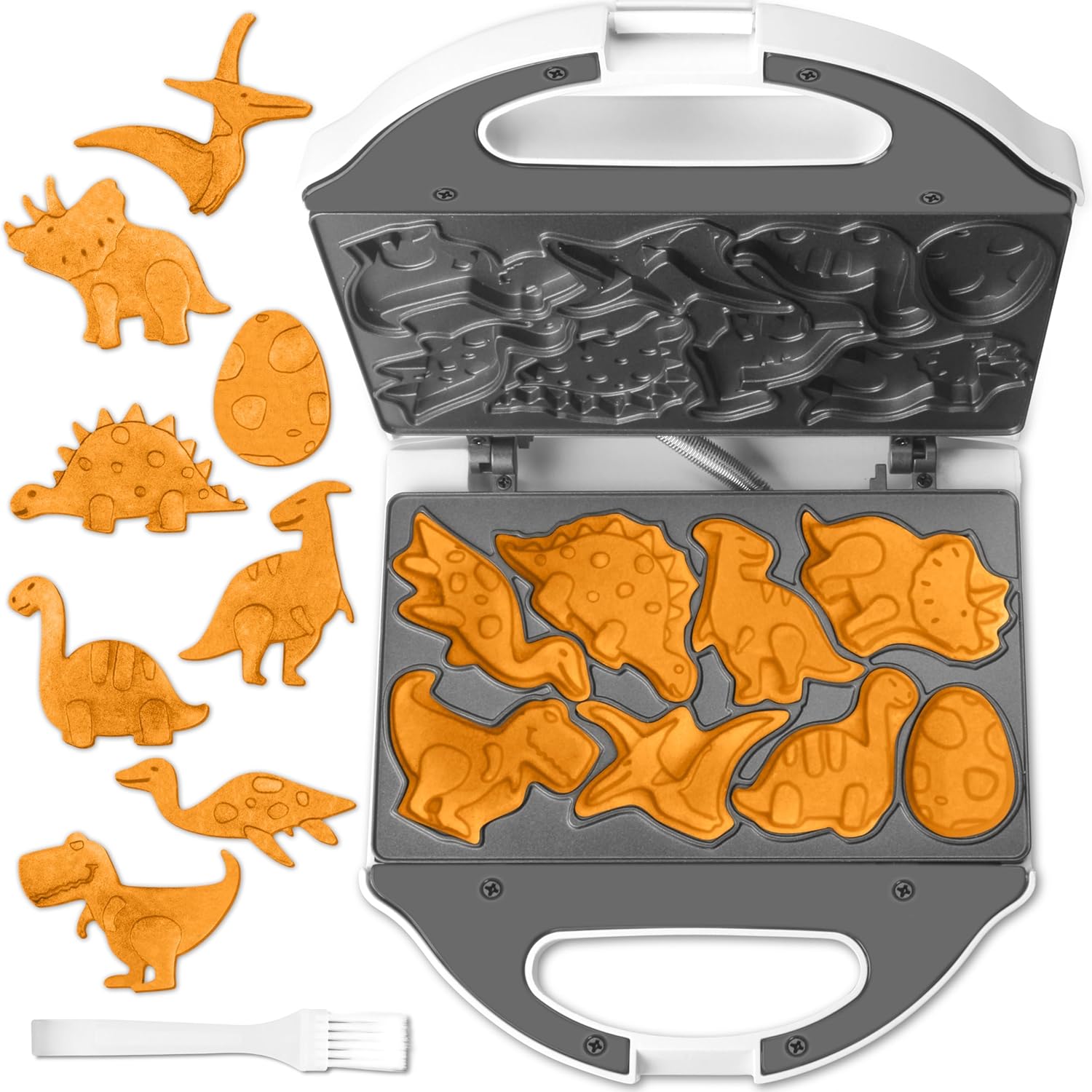 Make Dino-Shaped Waffles Fast! Electric Mini Maker