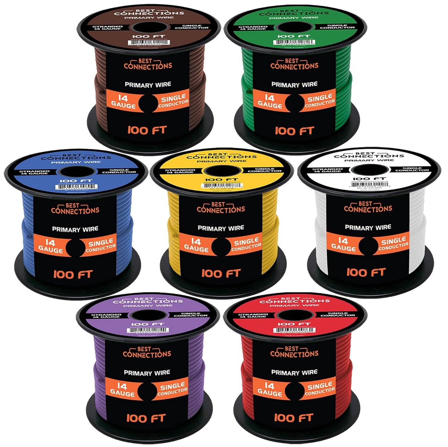 Durable 14 Gauge Automotive Primary Wire Set for Versatile Use