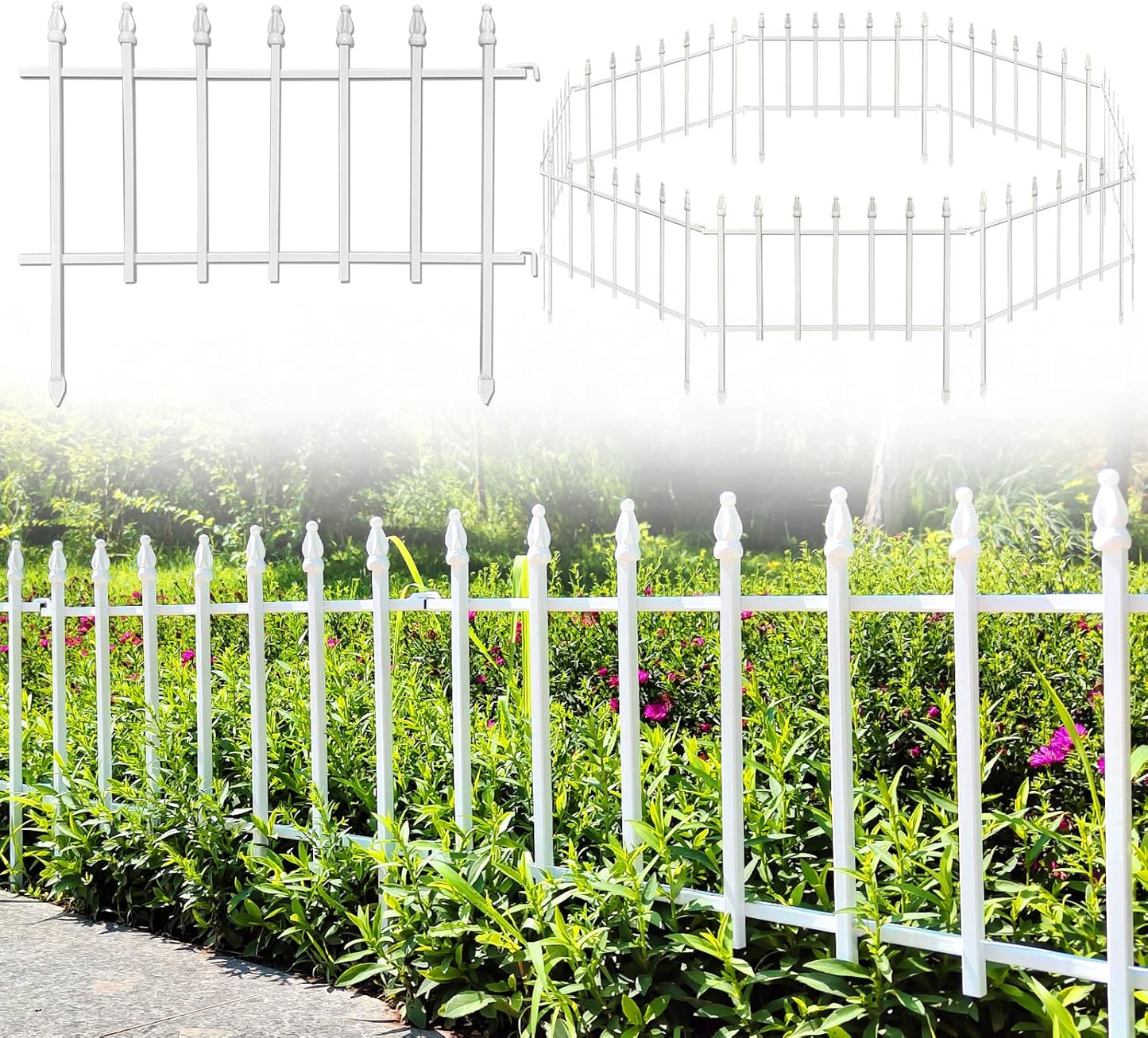 Metal Decorative Garden Fence for Elegant Yard Edging and Borders