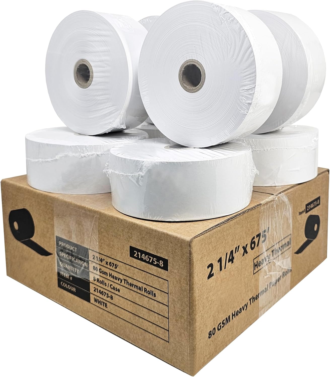 Heavy Weight ATM Paper Rolls 2 1/4in x 675ft for Machines