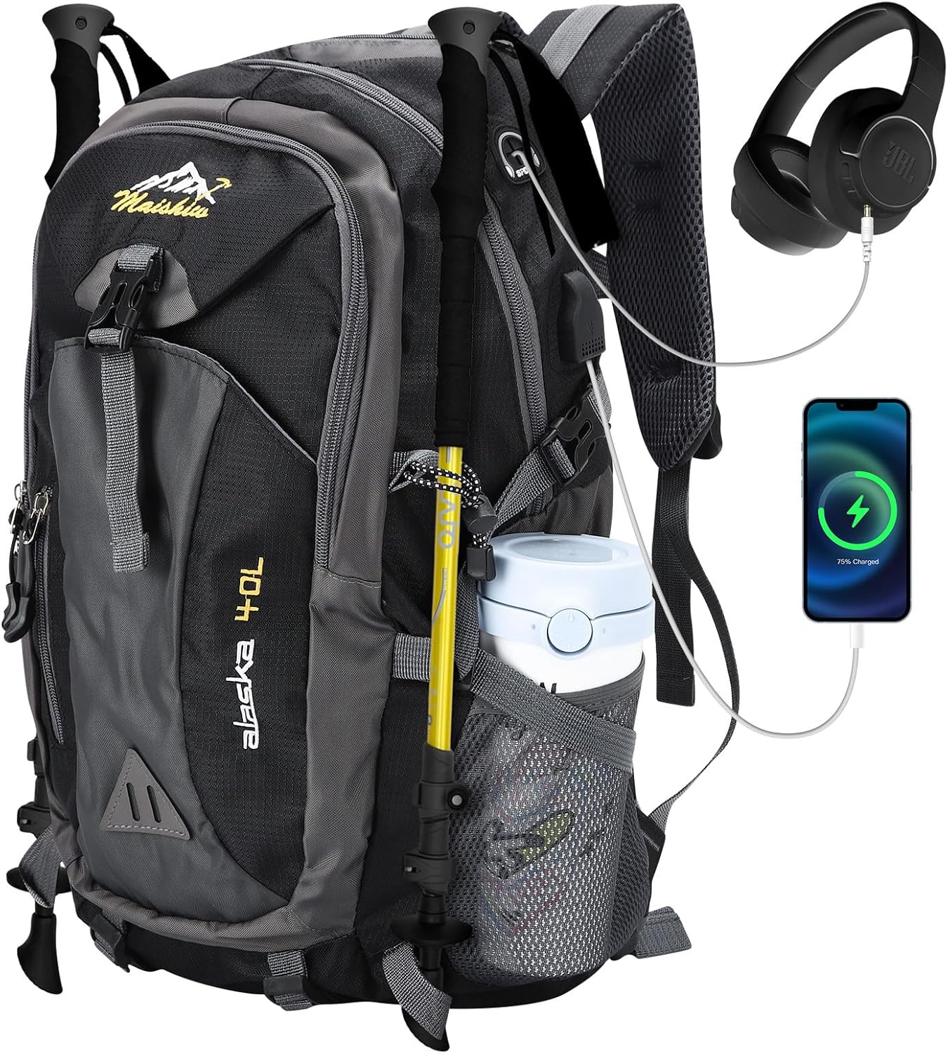 HaetFire Lightweight 40L Hiking Backpack