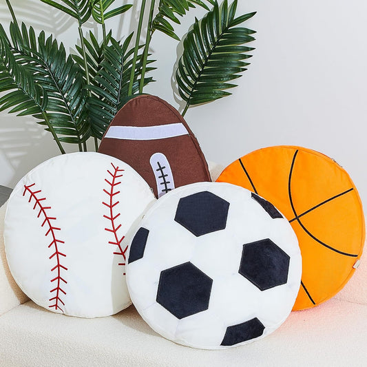 Sports Throw Pillows Set of 4 for Room Decor and Gifts