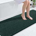 OLANLY Bath Rug 70x24 in Blackish Green - Soft Absorbent Chenille