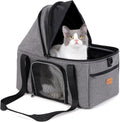 Top-Expandable Large Cat Carrier with Canopy - More Headroom for Pets