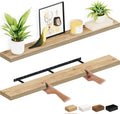 Ballucci Floating Shelves 55 in Set of 2 - Oak Floating Wall Shelves