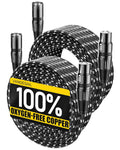Long XLR Cables 30ft 2 Pack - Balanced Mic Extension for Stage