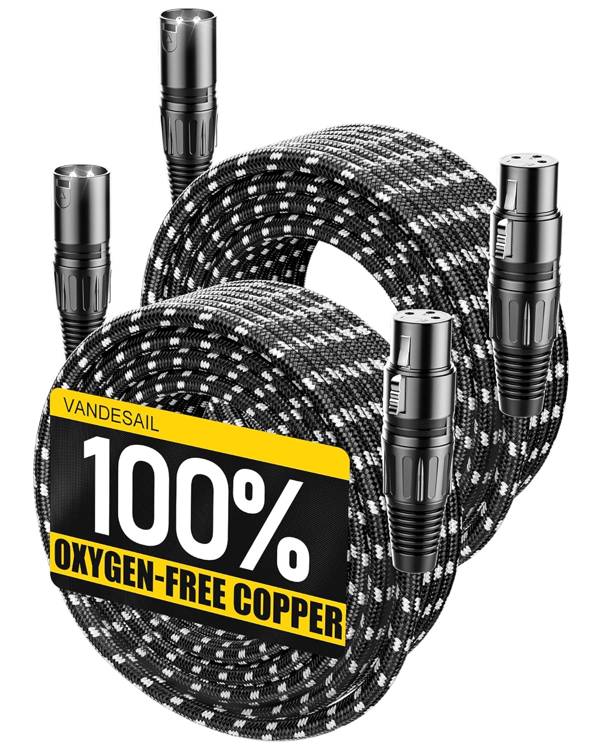 Long XLR Cables 30ft 2 Pack for Superior Sound Quality