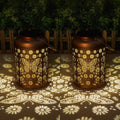 Butterfly Solar Lanterns 2 Pack Outdoor Garden Lights - Warm Retro