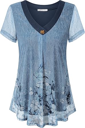 SeSe Code Womens Pleat Stretch Mesh Blouses for Elegant Style