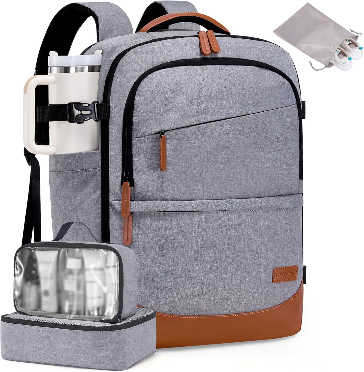 LOVEVOOK Travel Backpack for Women & Men - 40L Carry On Bag