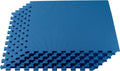 3/8 in Thick Blue Multipurpose Exercise Floor Mat Pack - 100 sq ft