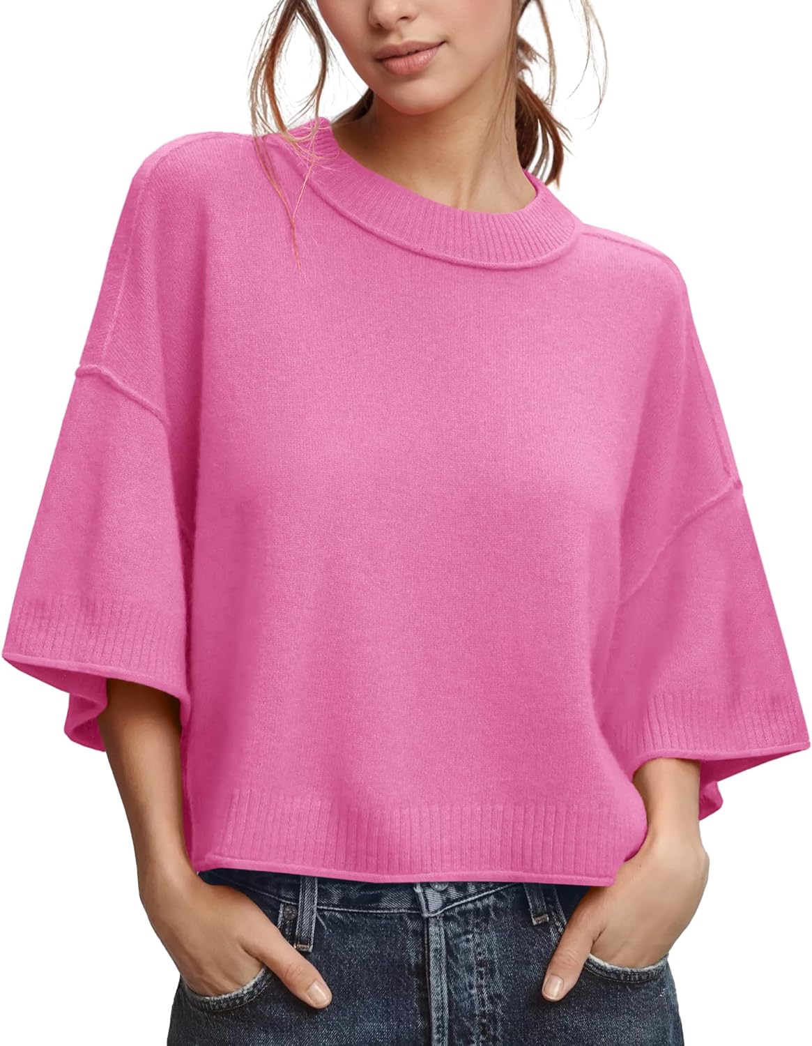 ZDC Women's Oversized Sweaters for Summer Casual Style
