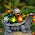 11.1 Inch Large Solar Garden Turtle Statues for Outdoor Decor
