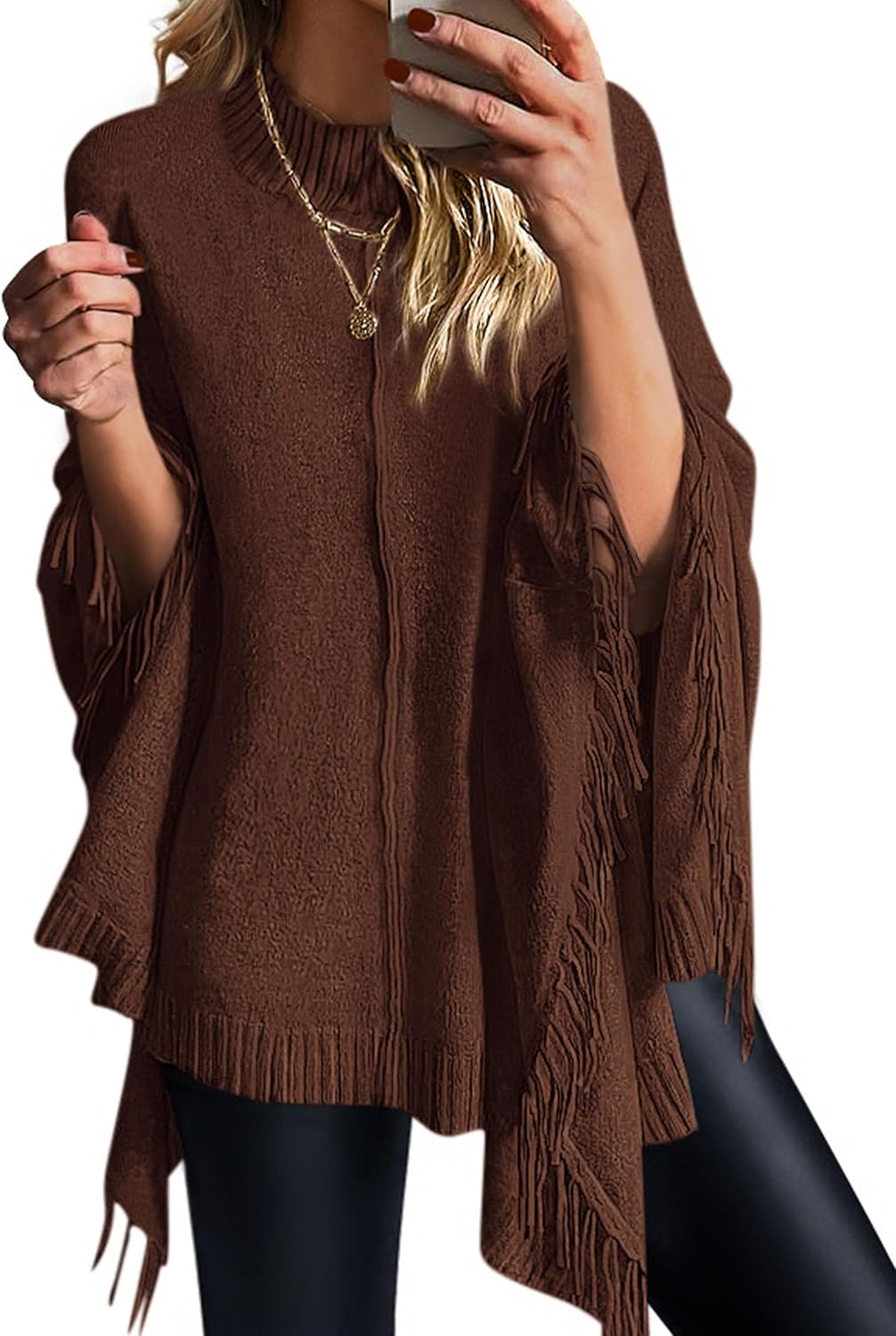 Trendy Chunky Knit Fringe Shawls for Women in 2025 Fall Winter