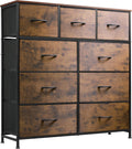 WLIVE 9-Drawer Fabric Dresser Tower - Spacious Organizer for Bedroom