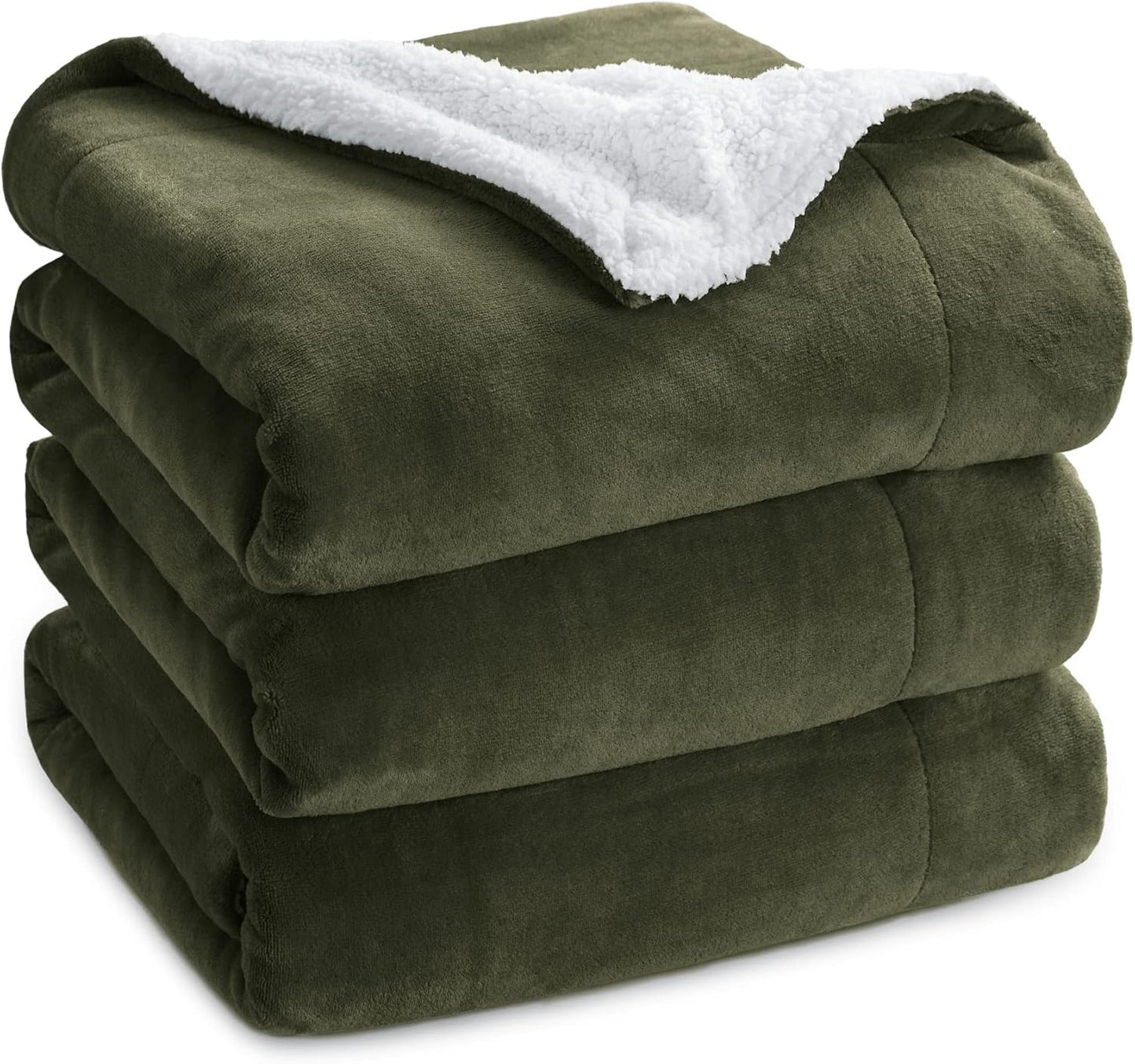 Bedsure GentleSoft Sherpa Fleece King Size Blanket for Winter