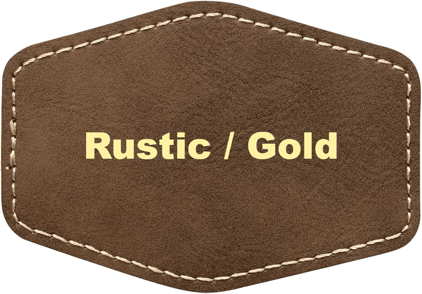 3x2 Hexagon Blank Laserable Leatherette Hat Patches for Customization