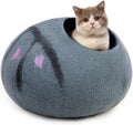 Woolygon Felt Cat Cave Bed - Warm Foldable Kitty Hideaway