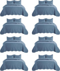 IR Imperial Rooms King Quilt 8 Pack Bedspread - Lightweight Reversible