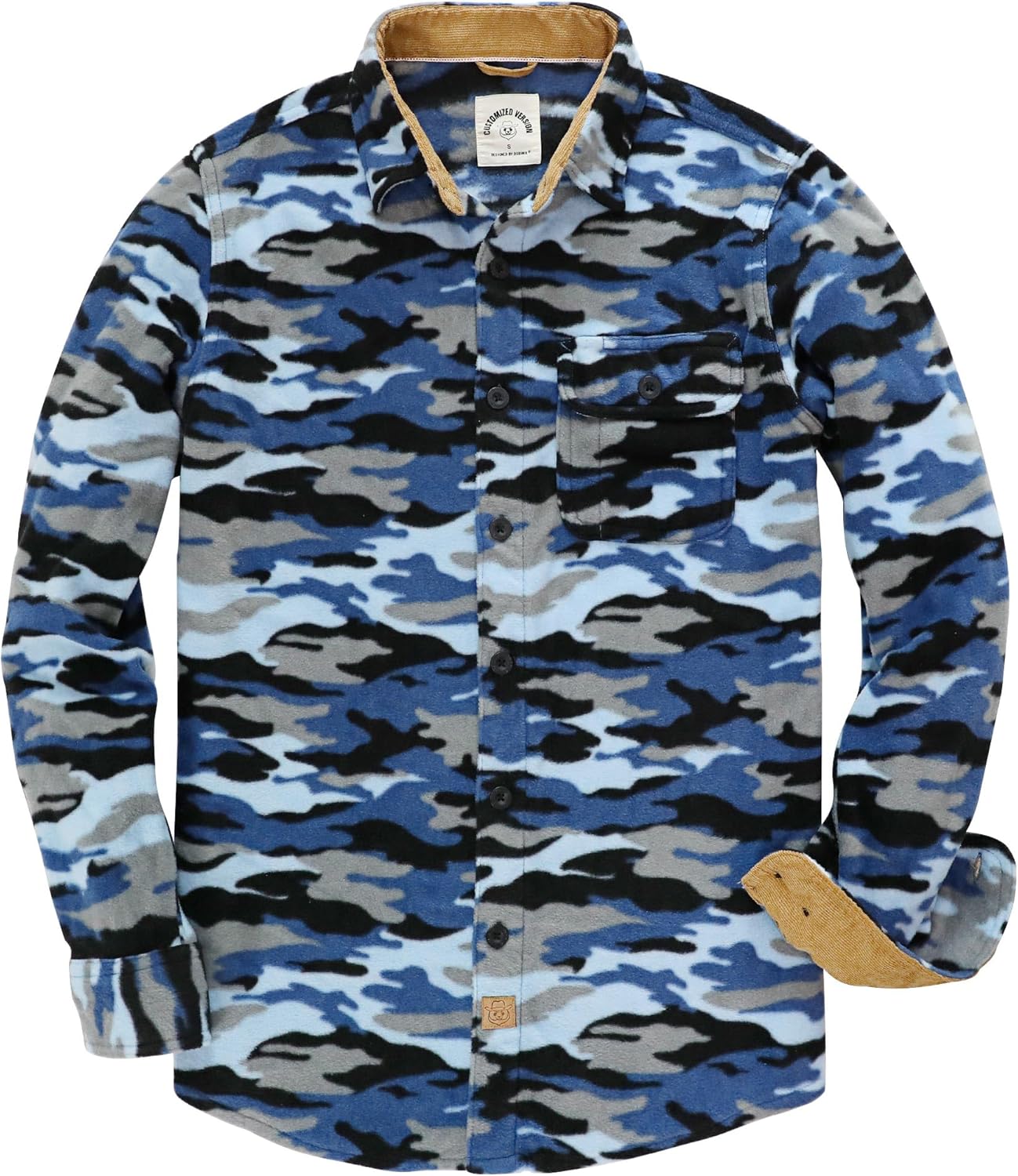 Dubinik Mens Flannel Shirts Long Sleeve Casual Button Down Style