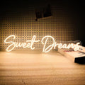 Sweet Dreams Neon Sign Wall Art Decor for Cozy Room Aesthetic