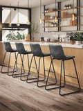 Bar Stools Set of 6 26 in Counter Height Bar Stools with Back