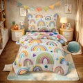 Btargot Ultra Soft Toddler Bedding Set - Rainbow Hearts Comforter