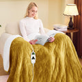 Greenoak Heated Blanket Electric Twin for Cozy Warmth and Safety