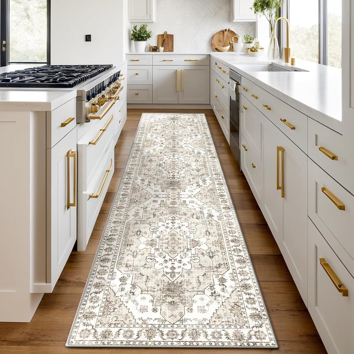 Non Slip Rug Runners for Hallways, Vintage Boho Area Rugs