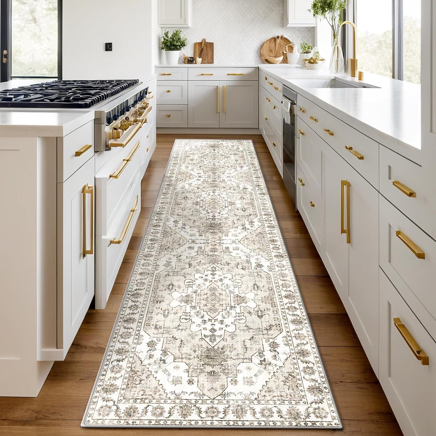 Non Slip Rug Runners for Hallways, Vintage Boho Area Rugs