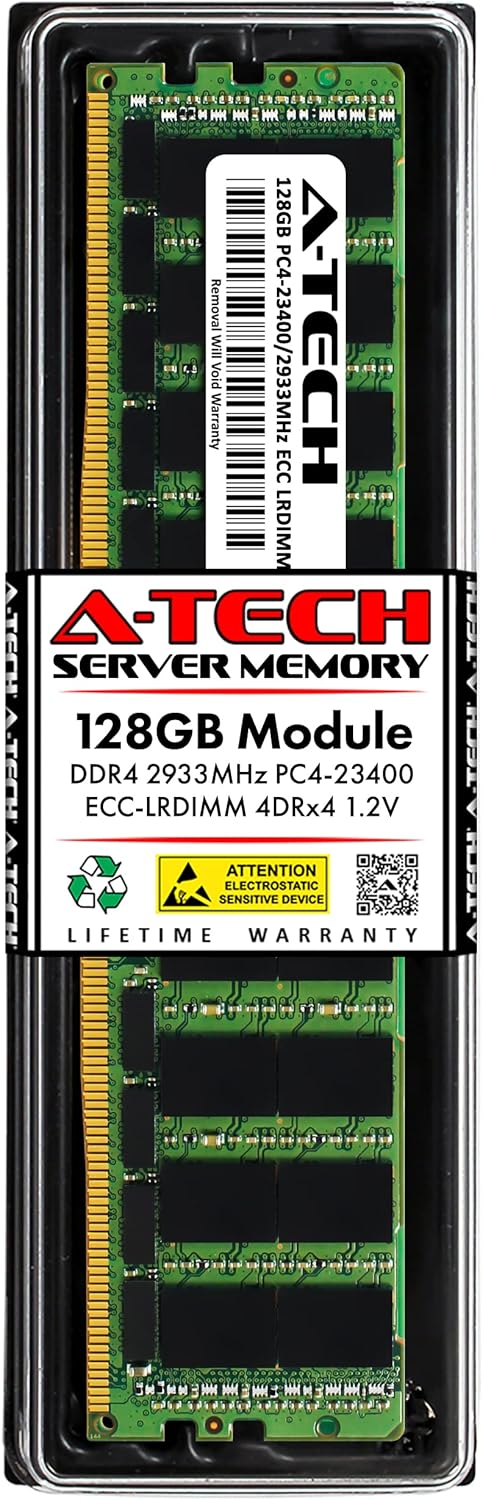 A-Tech 128GB DDR4 2933MHz ECC LRDIMM Server RAM Memory Upgrade