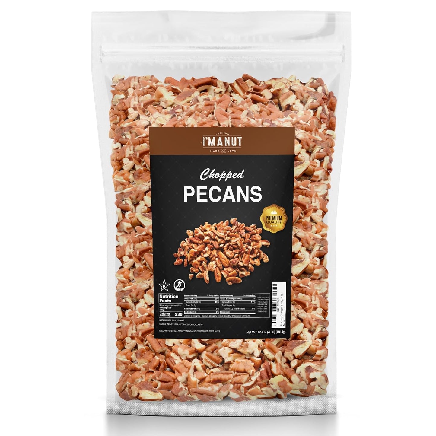 Premium Raw Chopped Pecans for Snacking & Cooking Delight