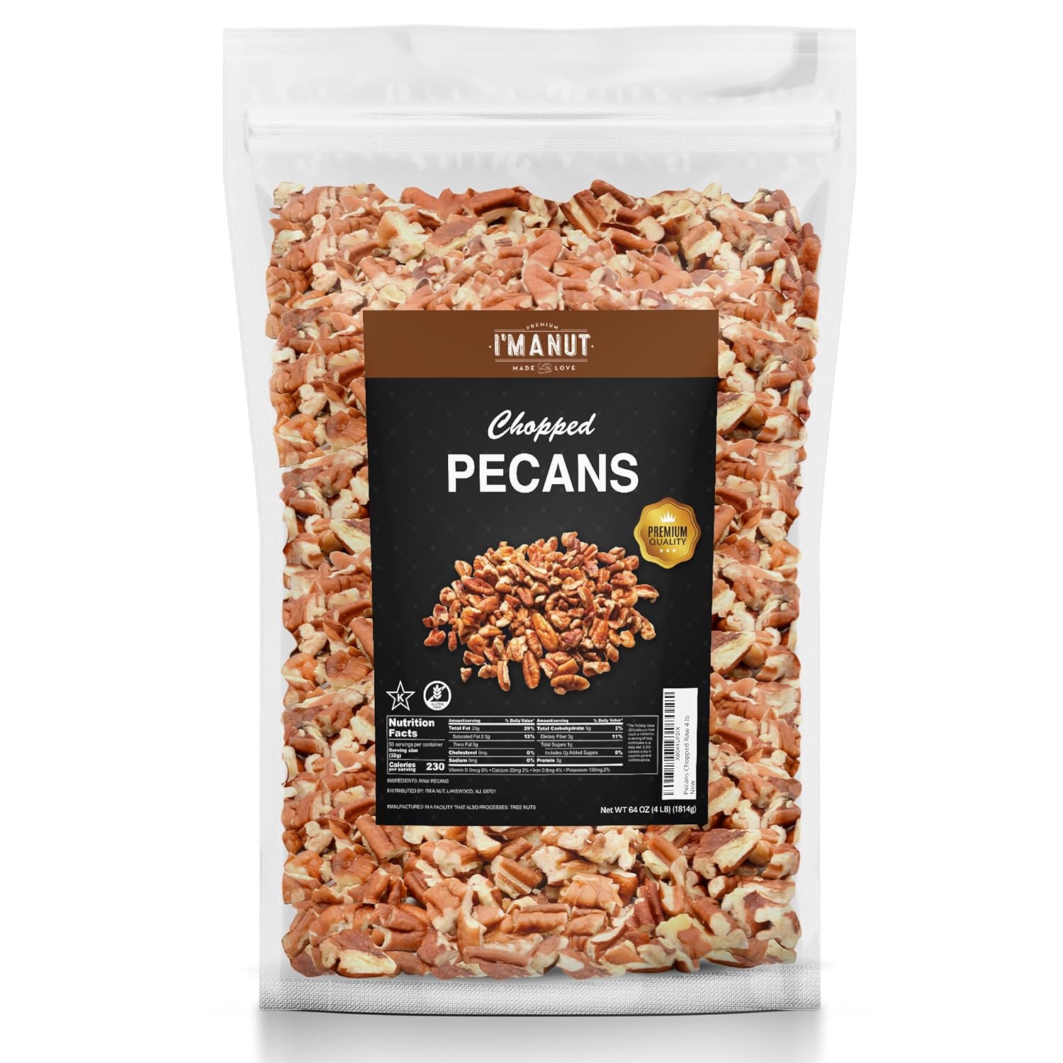 Premium Raw Chopped Pecans for Snacking & Cooking Delight