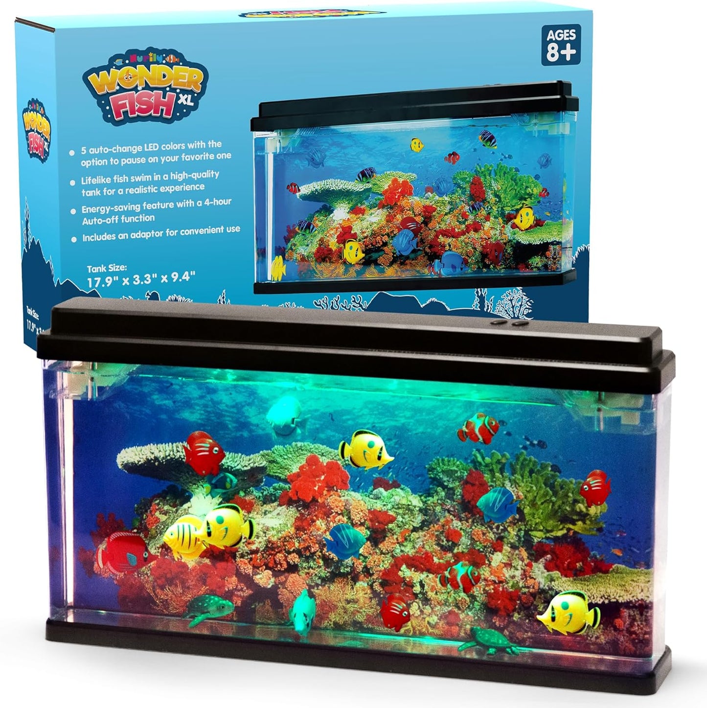 Artificial Fish Tank XL Virtual Ocean Toy - Soothing Lamp