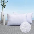 MIULEE Pack of 2 14x22 Outdoor Pillow Inserts - Water-Resistant Lumbar