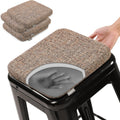 Memory Foam Bar Stool Cushions 4 Pcs - Magnetic Square Chair Pads