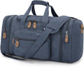 Canvas Travel Duffle 60L for Men Denim Blue - Expandable Carry-On
