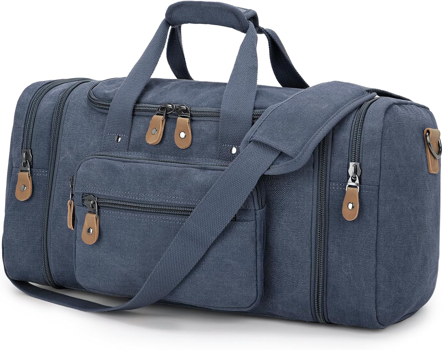 Gonex Canvas Duffle Bag 60L Expandable Travel Duffel for Men