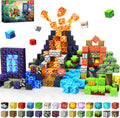 150 PCS Magnetic Blocks with Light Blocks - Creative Magnetic Building