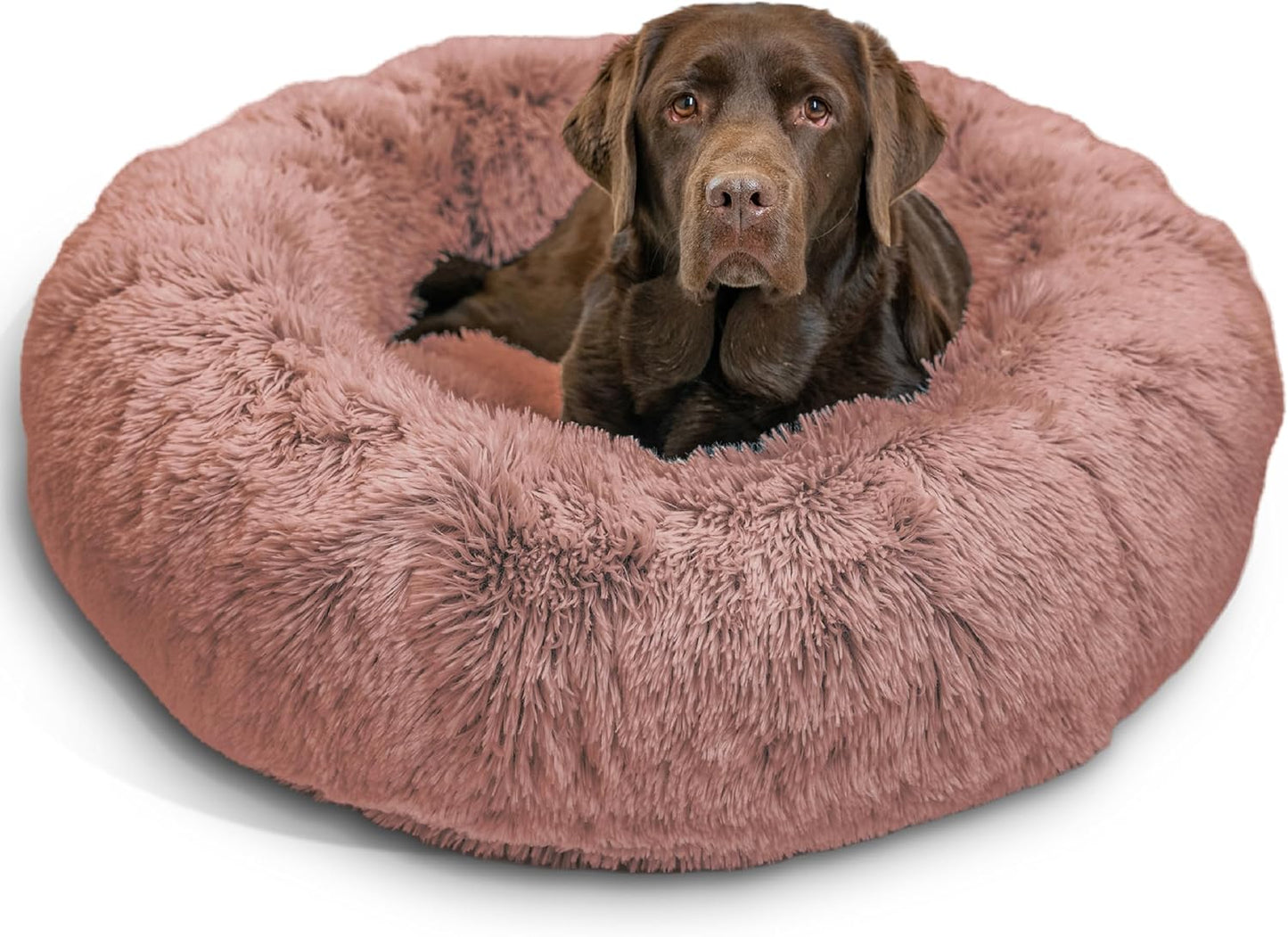 Calming Donut Dog and Cat Bed for Anxiety Relief in Pets