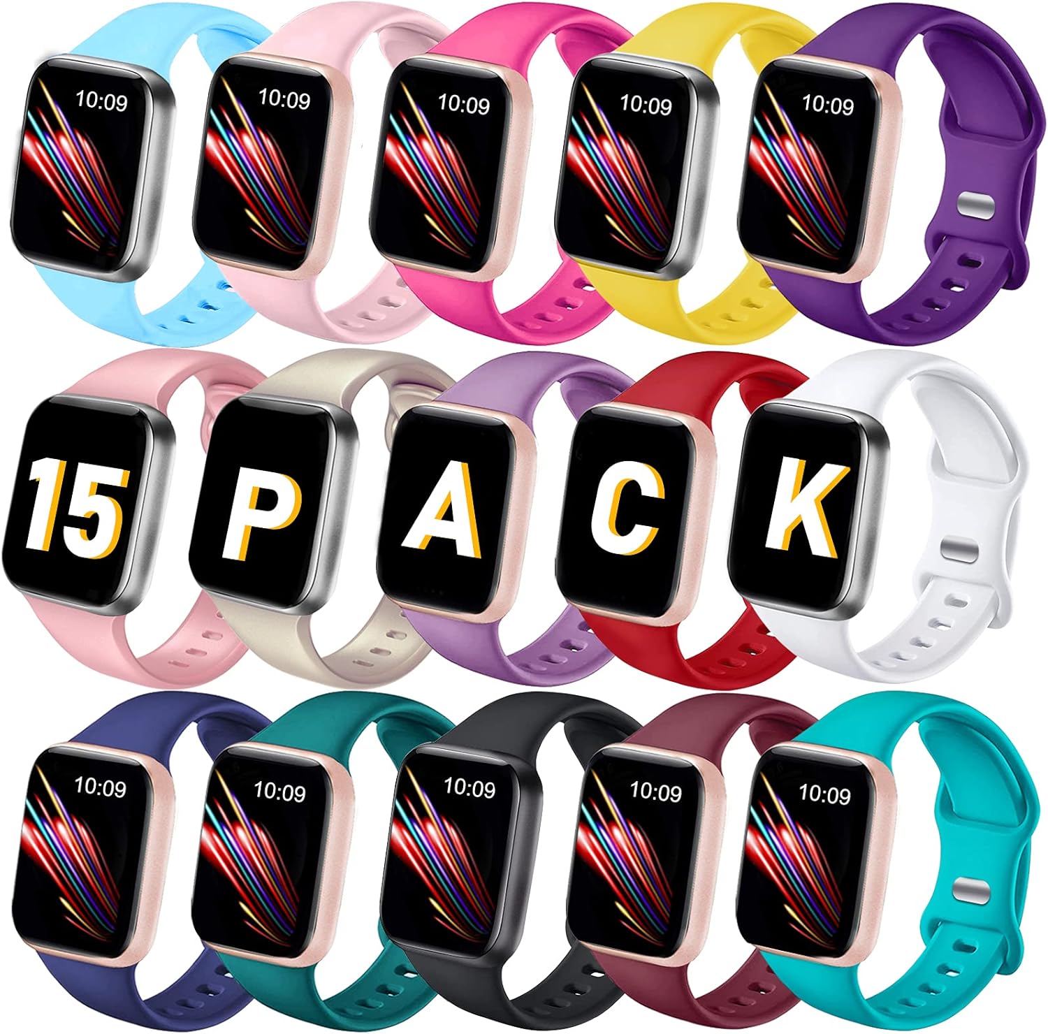 Ultra-Soft Silicone Apple Watch Bands for All Sizes!