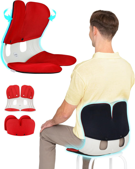 Curble Grand Ergonomic Back Support Chair Cover Set for Comfort