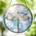 Dragonfly Gifts for Women Men - Stained Glass Window Hanging