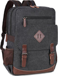 Canvas Vintage Laptop Backpack for Women Men - Durable, Padded Fit