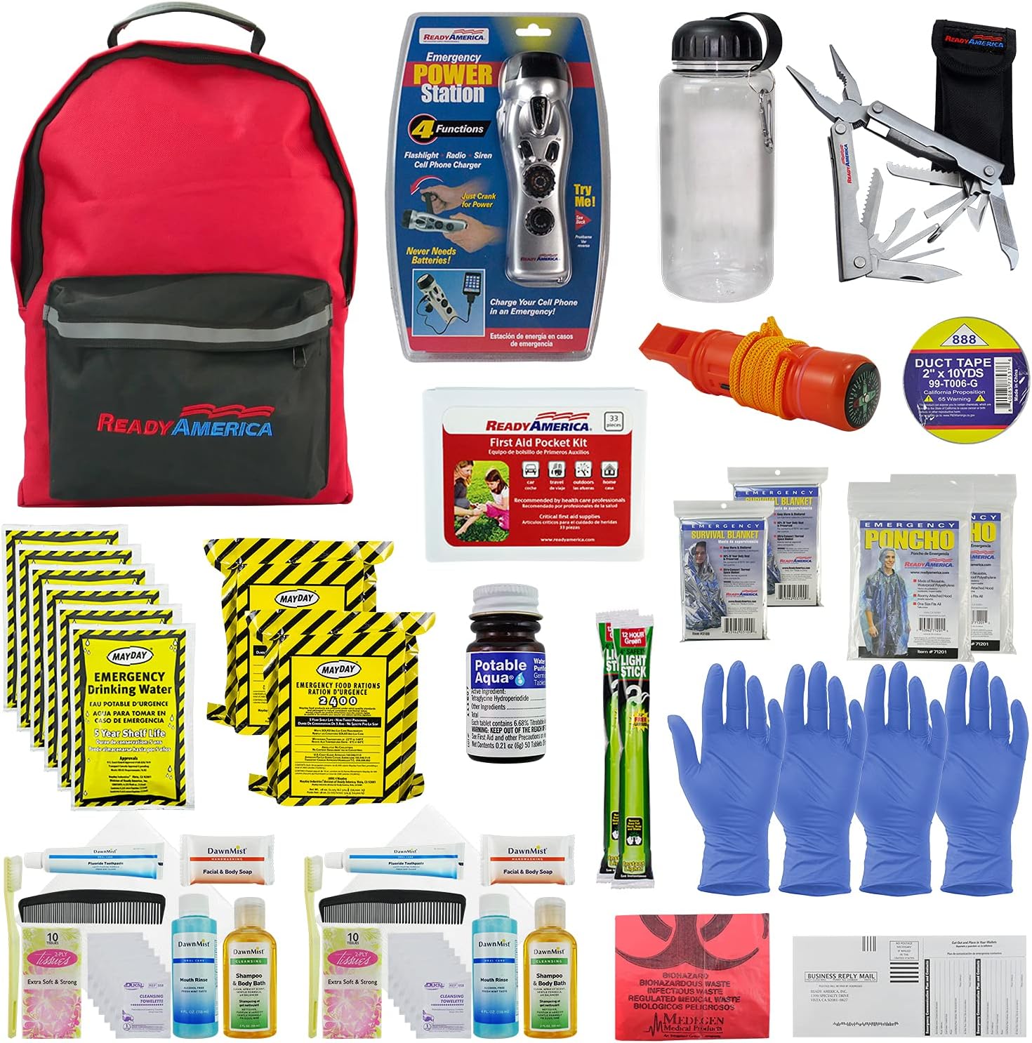 Ready America 72 Hour Deluxe Emergency Kit for 2 People