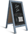 A Frame Chalkboard 40x20 Solid Wood Double-Sided Magnetic Sign