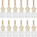 Car Air Freshener Diffuser Bottles Rhombus - Refillable Hanging Set