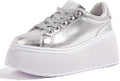 Women's Platform Fashion Sneakers - Classic Wedge Canvas Casual